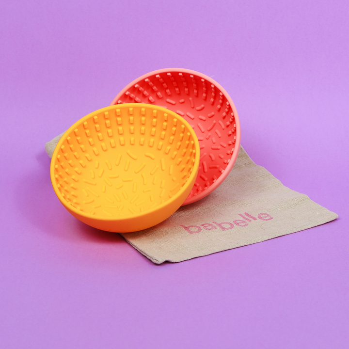 The Mini Wiggler Lick Bowl- Yellow | Babelle - Babelle