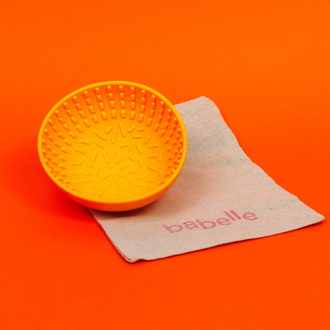 The Mini Wiggler Lick Bowl- Yellow | Babelle - Babelle