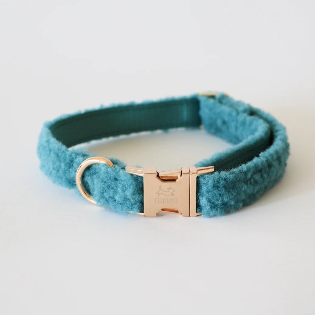 Teal Sherpa collar | Furlou - Babelle