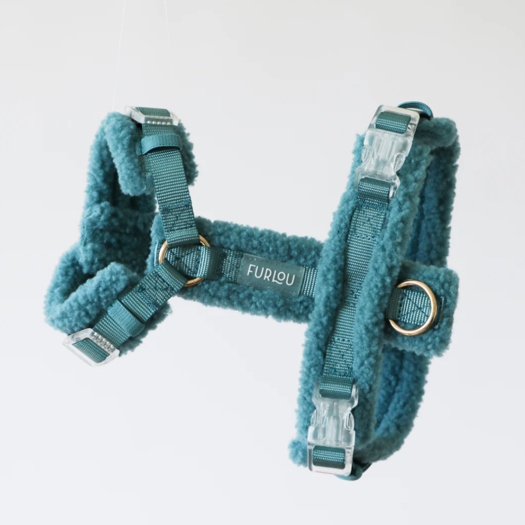 Teal Sherpa Harness| Furlou - Babelle