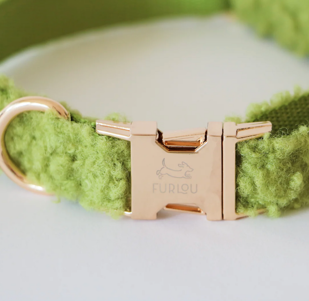 Lime Green Sherpa collar | Furlou - Babelle