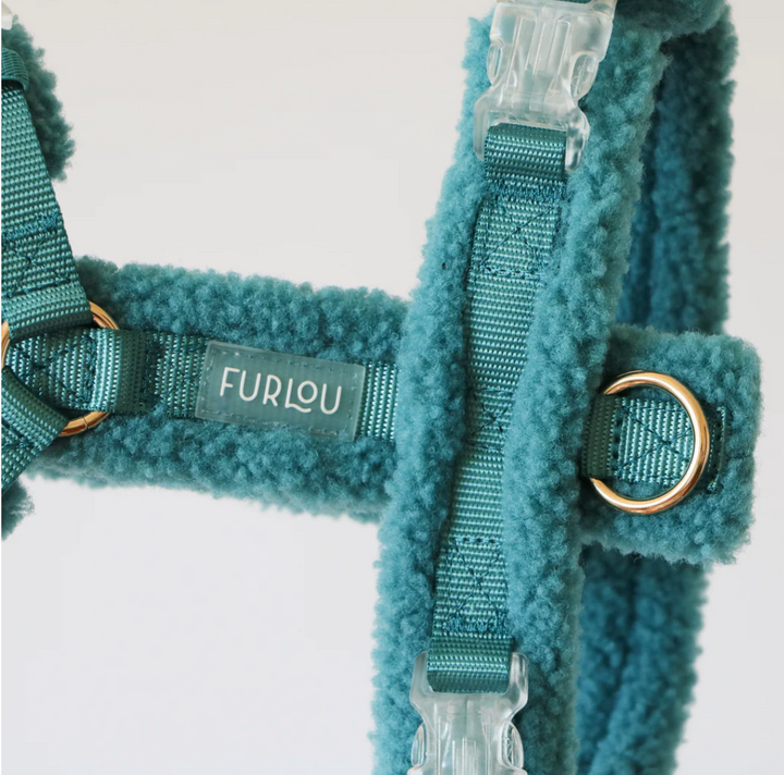 Teal Sherpa Harness| Furlou - Babelle