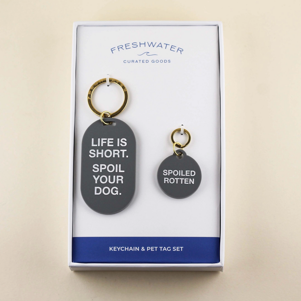 Spoiled keychain & pet tag giftset | Freshwater Design Co. - Babelle