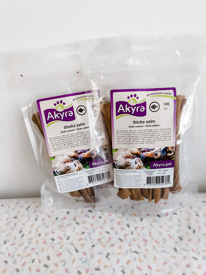 Zalmsticks 100g | Akyra - Babelle