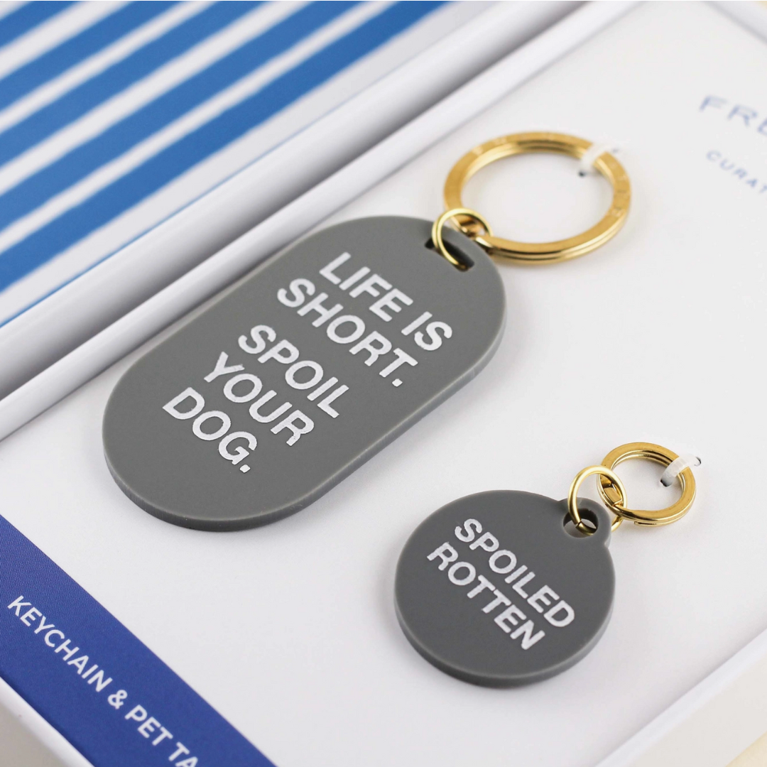 Spoiled keychain & pet tag giftset | Freshwater Design Co. - Babelle