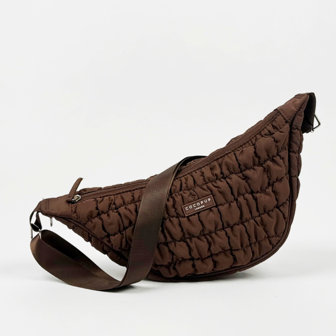 Espresso Crescent dog walking bag | Cocopup - Babelle