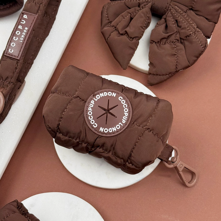 Espresso quilted Poopbag Carrier | Cocopup