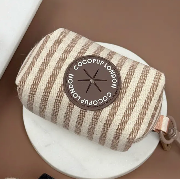 Linen Stripes Poopbag Carrier | Cocopup