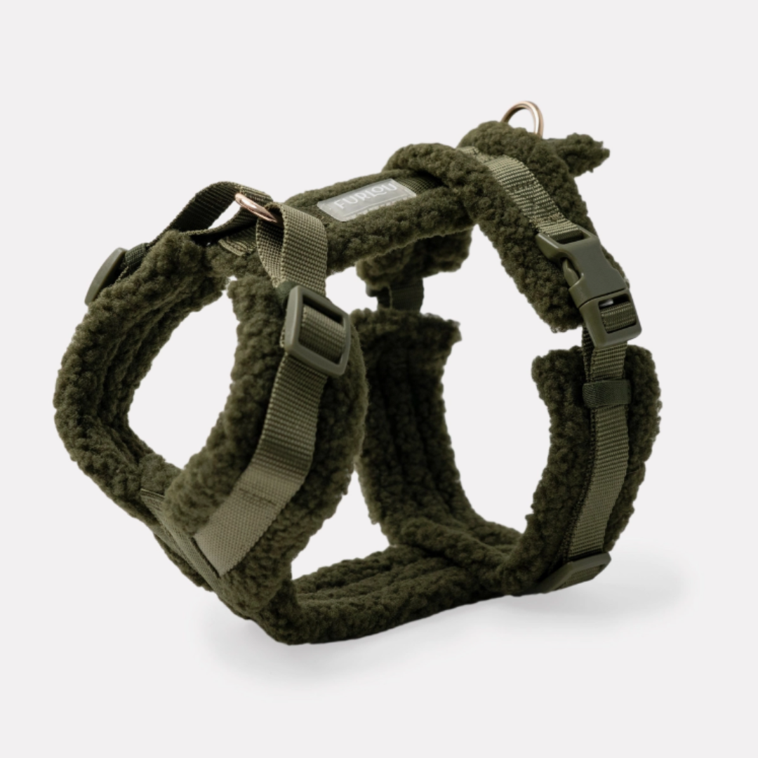 Moss Green Sherpa Harness | Furlou - Babelle