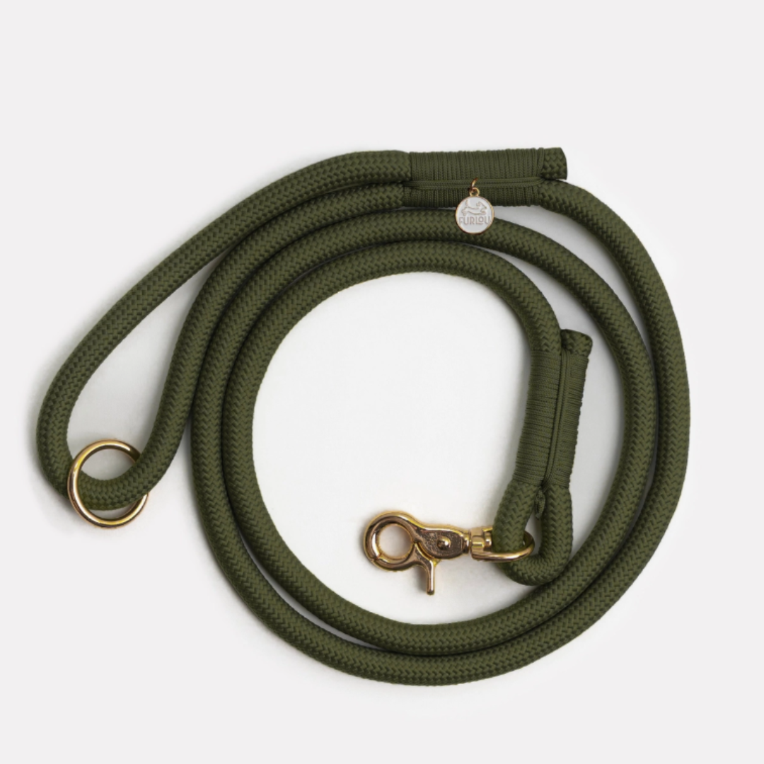 Moss Green Leash | Furlou - Babelle