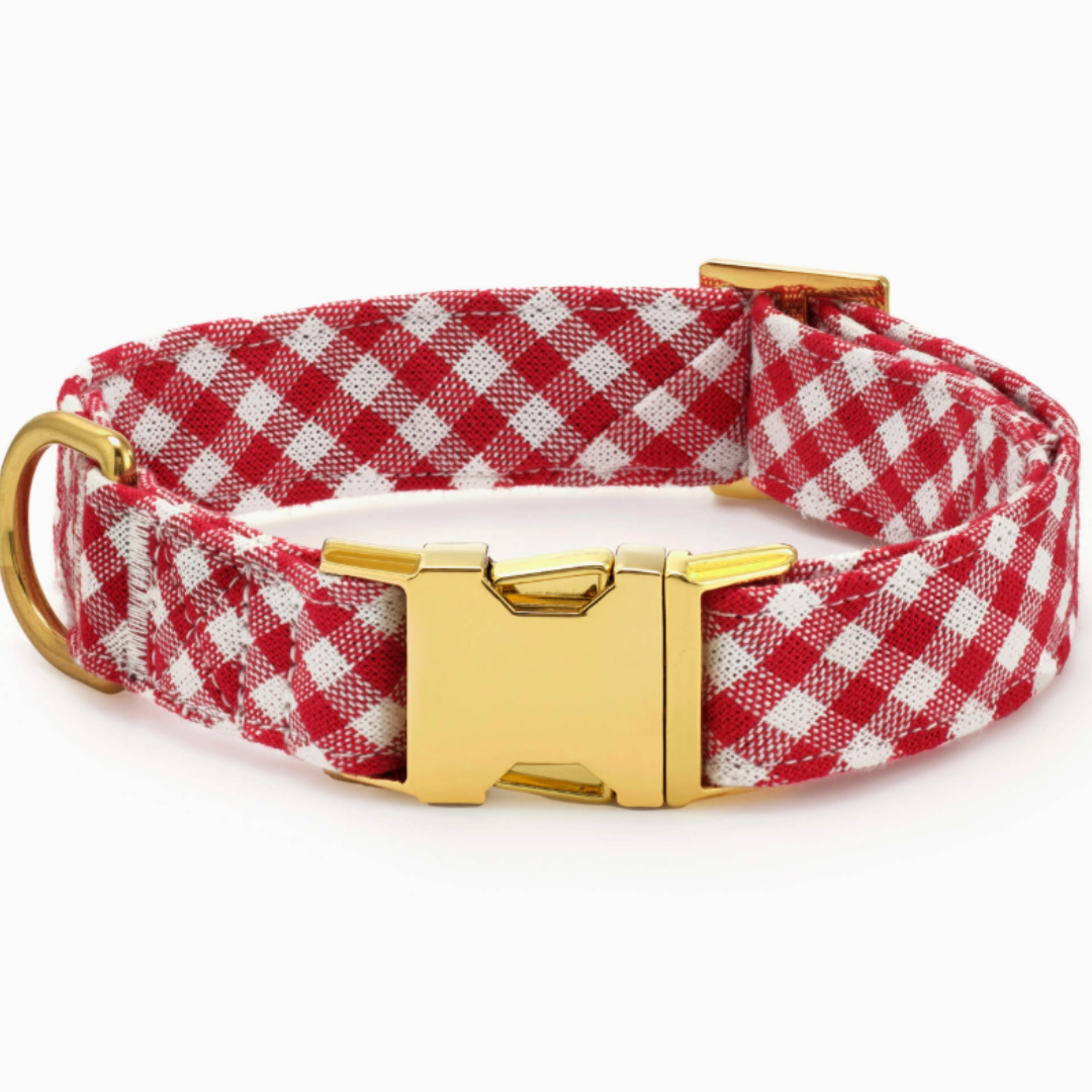 Red Gingham Collar | The Foggy Dog - Babelle