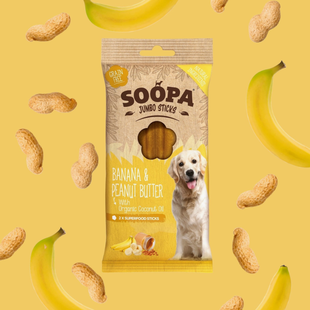 Dental Sticks Jumbo  - Banana & Peanut Butter | Soopa - Babelle