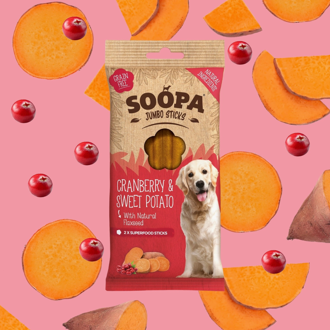 Dental Sticks Jumbo  - Cranberry & Sweet Potato | Soopa - Babelle