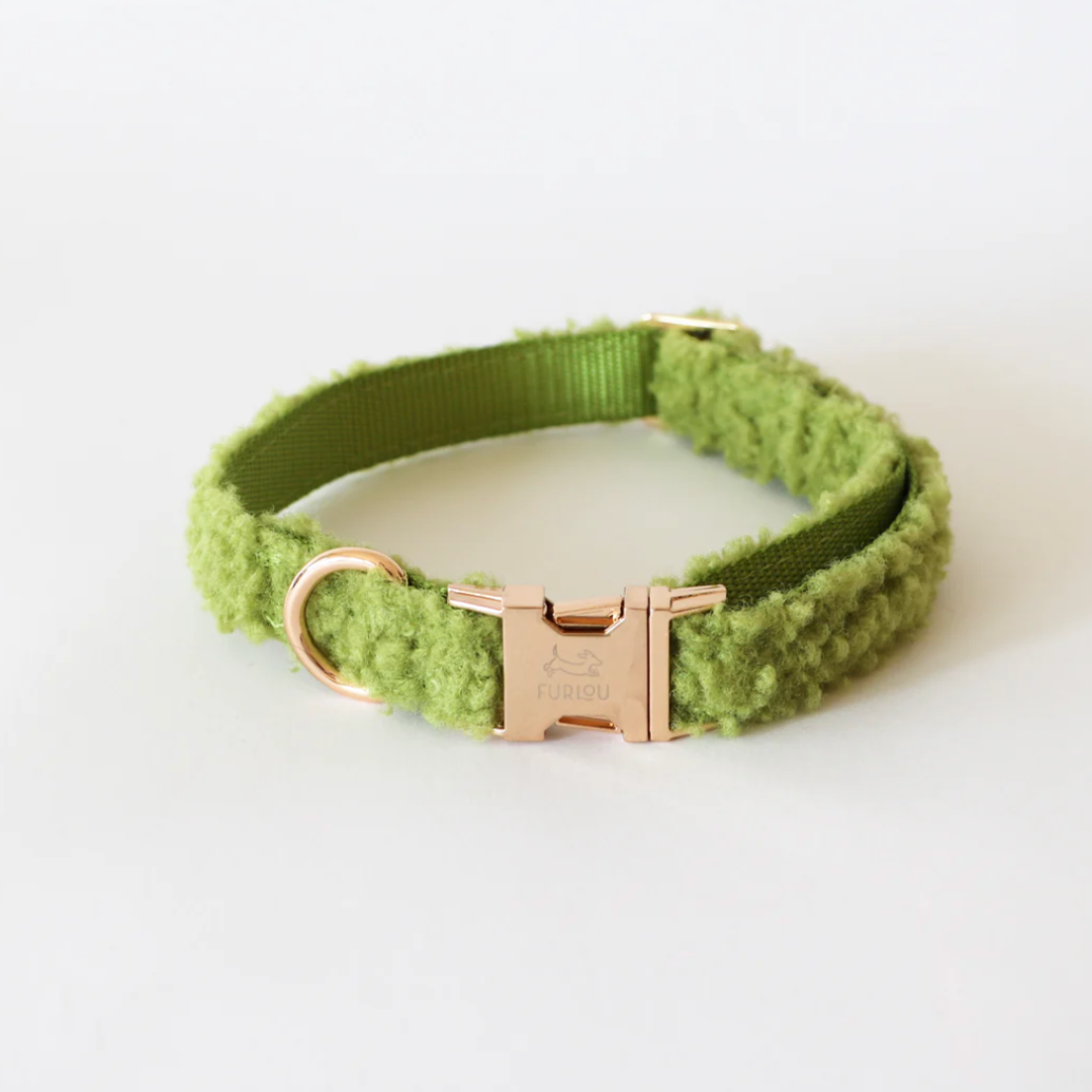 Lime Green Sherpa collar | Furlou - Babelle