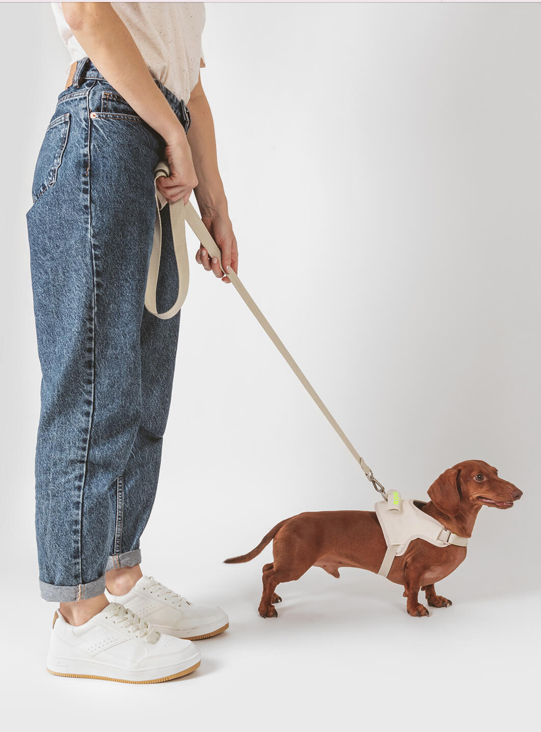 Hug Leash White | Qisu - Babelle