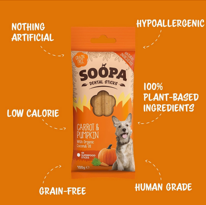 Dental Sticks  - Carrot & Pumpkin | Soopa - Babelle