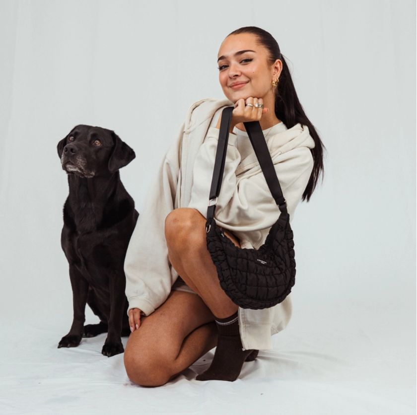 Black Crescent dog walking bag | Cocopup - Babelle