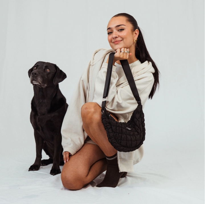 Black Crescent dog walking bag | Cocopup - Babelle