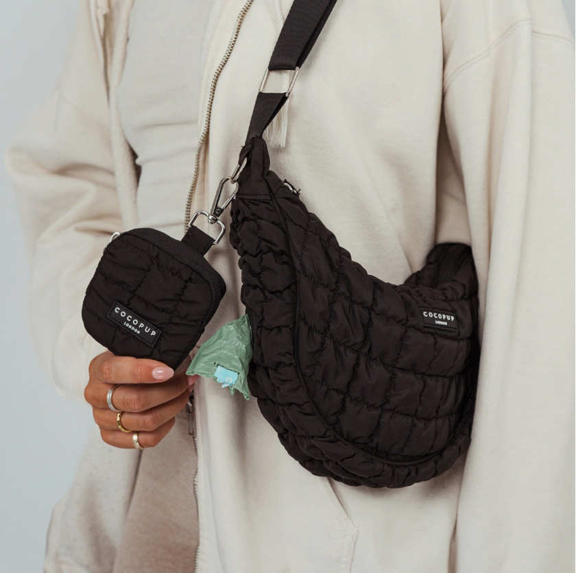 Black Crescent dog walking bag | Cocopup - Babelle