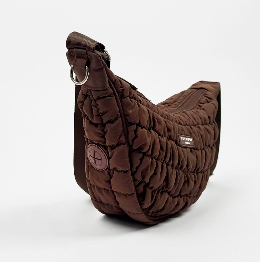 Espresso Crescent dog walking bag | Cocopup - Babelle