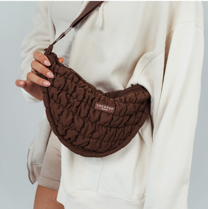 Espresso Crescent dog walking bag | Cocopup - Babelle