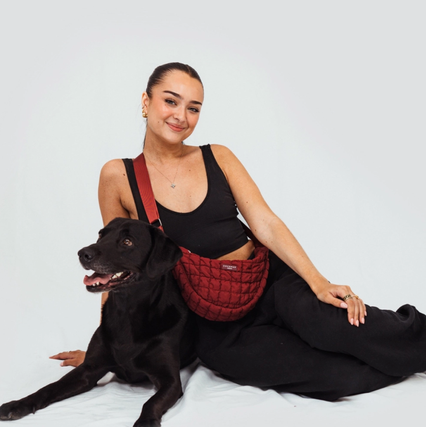 Merlot Crescent dog walking bag | Cocopup - Babelle
