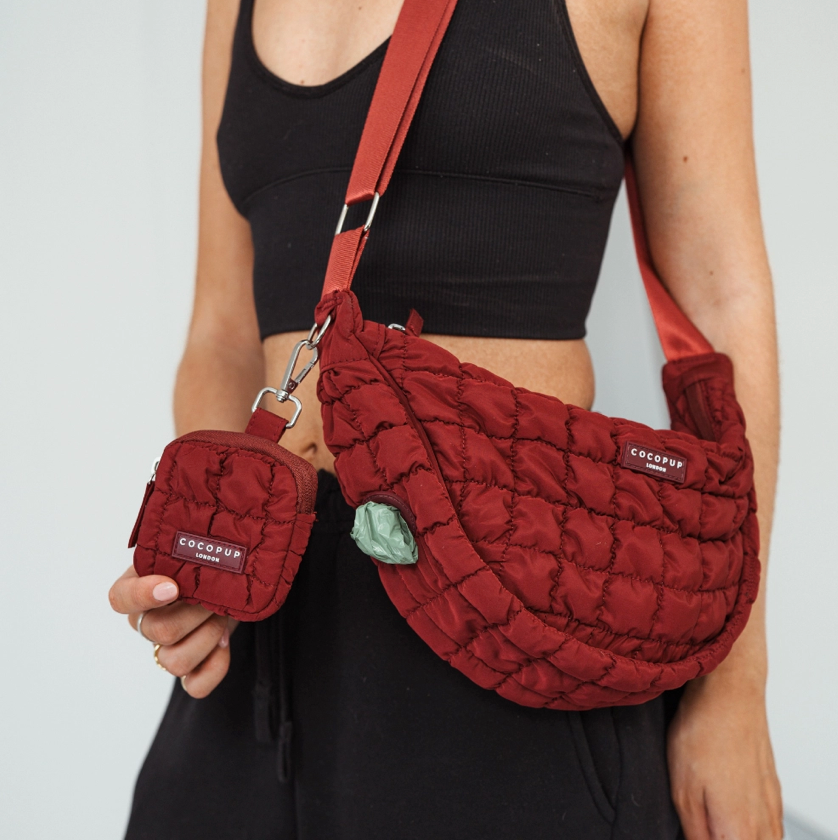 Merlot Crescent dog walking bag | Cocopup - Babelle