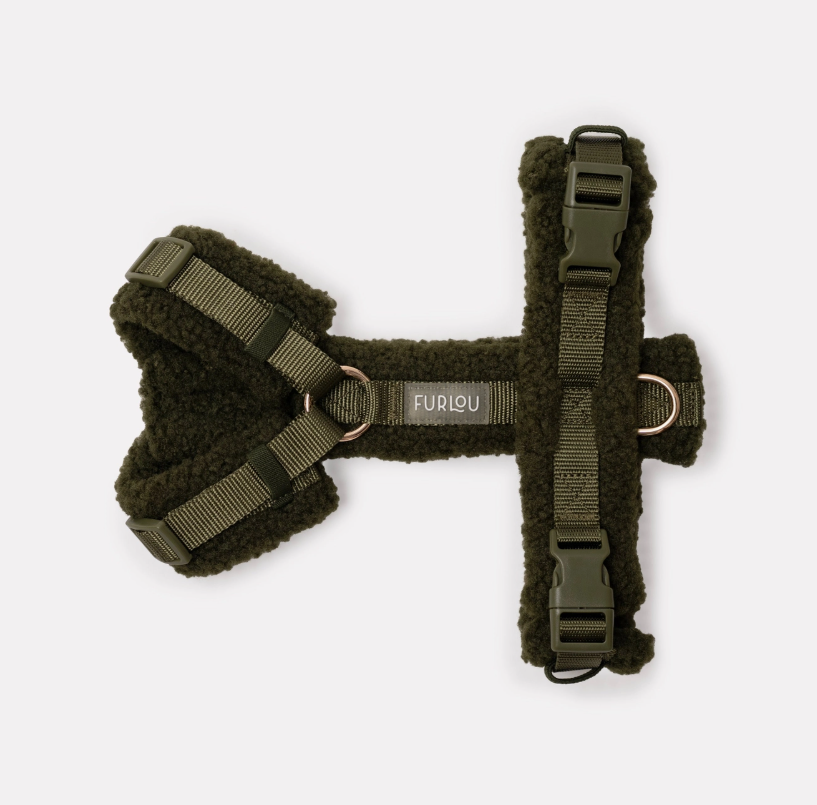 Moss Green Sherpa Harness | Furlou - Babelle