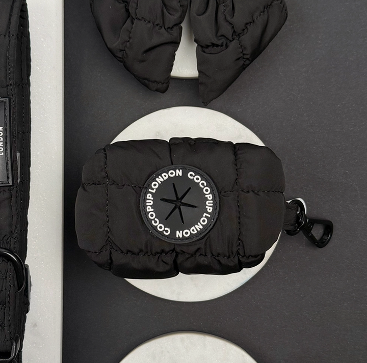 Black quilted Poopbag Carrier | Cocopup