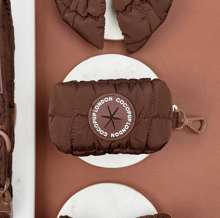 Espresso quilted Poopbag Carrier | Cocopup