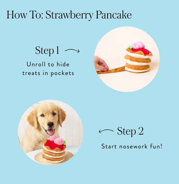 Strawberry Pancake Snuffle Toy| The Foggy Dog