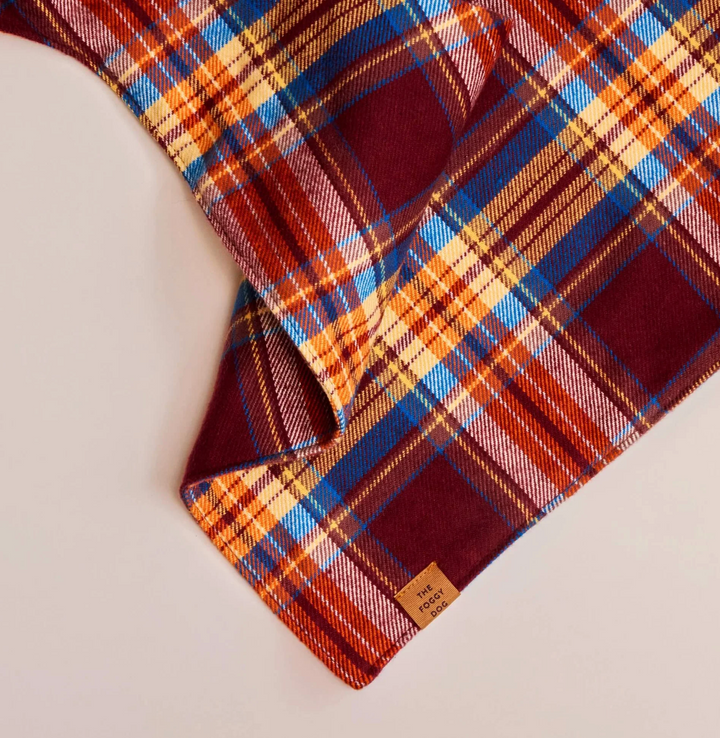 Marlow Plaid Flannel Bandana | The Foggy Dog