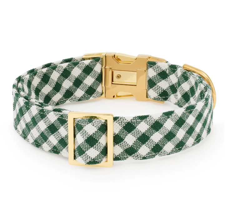Evergreen Gingham Collar | The Foggy Dog