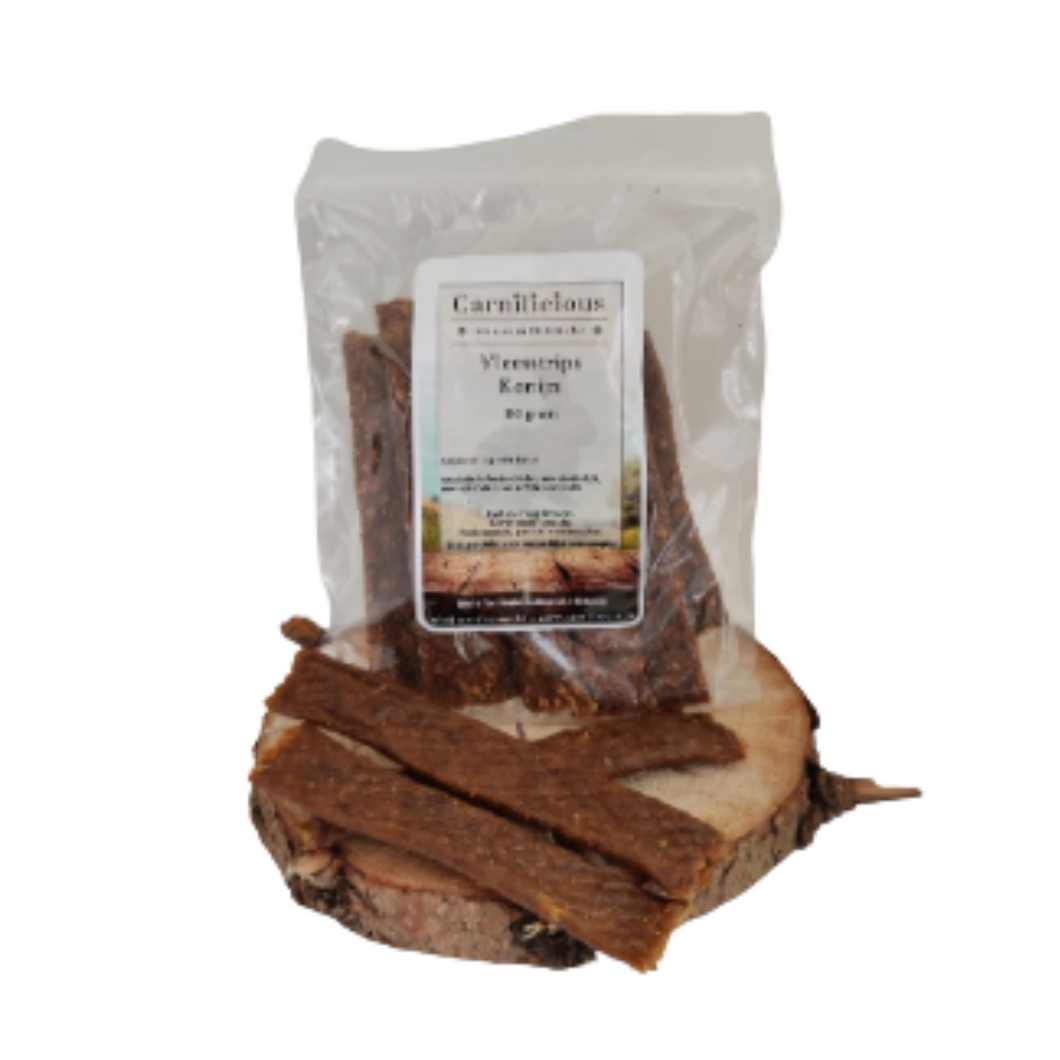 Vleesstrips Konijn 150g | Carnilicious - Babelle