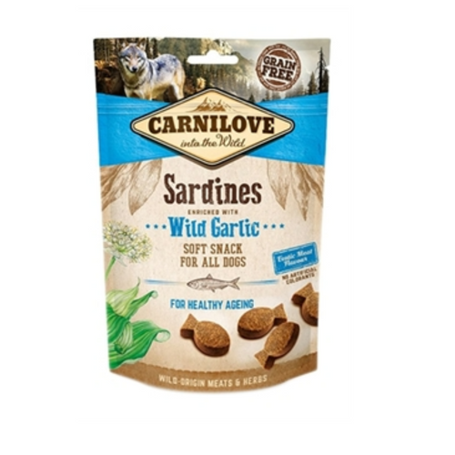 Sardientjes/wilde knoflook soft snack | Carnilove - Babelle