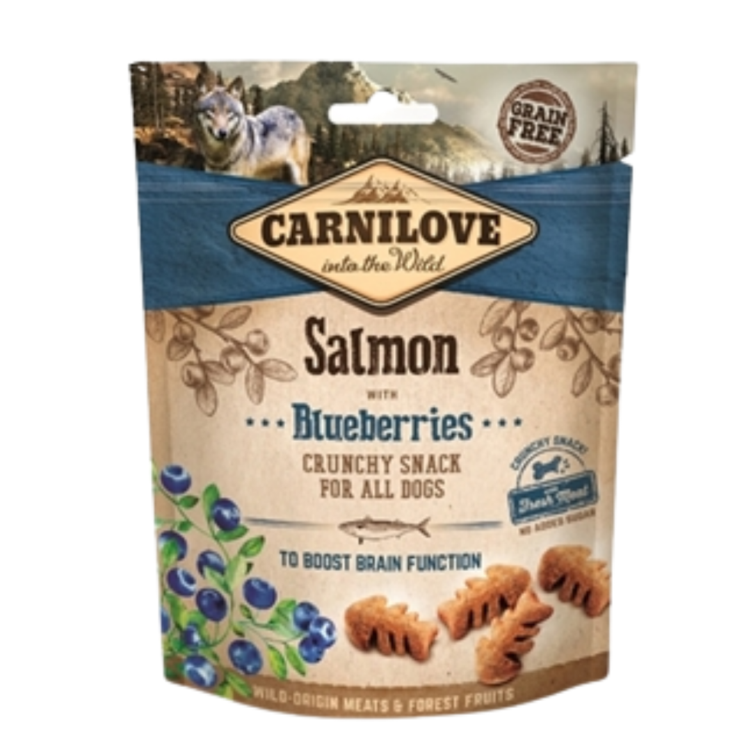 Zalm/ Blauwe Bes Crunchy Snack | Carnilove - Babelle